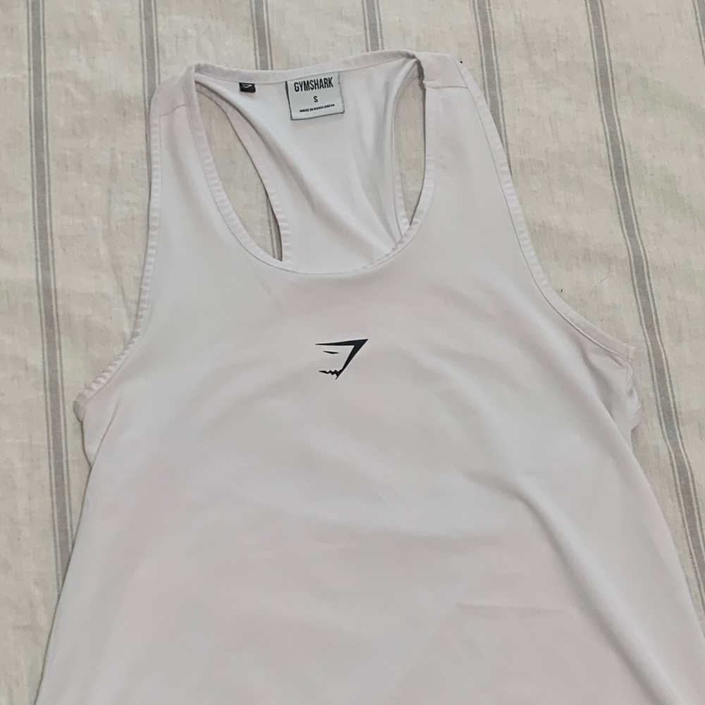 Gymshark full length white tank top